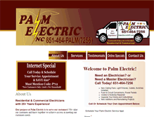 Tablet Screenshot of palmelectricmn.com